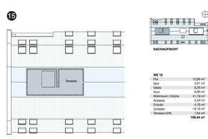 4-Raum Wohnung mit Weitblick von der 15 m² großen Dachterrasse – Die vollständige Adresse der Immobilie erhältst du vom Anbieter., 4315 Volkmarsdorf, Leipzig – Vorschaubild 6