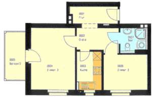 Kleine ruhig gelegene 2-Zimmerwohnung mit Balkon ! – 4347 Schönefeld-Abtnaundorf, Leipzig – Vorschaubild 9