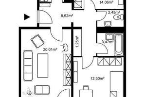 3-Zimmer-Wohnung mit Ausblick in Darmstadt-Kranichstein – Gruberstraße 2, 64289 Kranichstein, Darmstadt – Vorschaubild 3