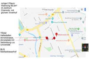 2 Zi Wohnung mit Einbau-Küche Zentrum, uninah, Strassenbahn, Balkon ins Grüne, 2 abschl. Kammern, Wä – Reitbahnstrasse 23a, 9111 Chemnitz – Vorschaubild 7