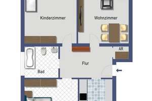 Bonn Alt-Tannenbusch. vermietete 3 ZKB mit Balkon - provisionsfrei!