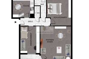 Lindenthaler Wohntraum: Stilvolle 3-Zimmer-Wohnung mit sonniger Loggia und Blick ins Grüne – 50935 Lindenthal (Ortsteil), Köln – Vorschaubild 2