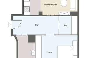 Bezugsfreie 2-Zimmer-Wohnung mit Altbau-Charme in Leipzig – Die vollständige Adresse der Immobilie erhältst du vom Anbieter., 4177 Altlindenau, Leipzig – Vorschaubild 8
