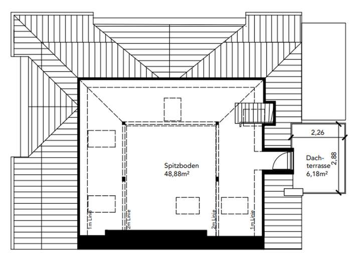 Grundriss Spitzboden