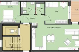 Großzügige, lichtdurchflutete Wohnung mit sonnigem Balkon - 79m² auf 3 Zimmern – Eutighofer Straße 25, 73525 Schwäbisch Gmünd – Vorschaubild 9