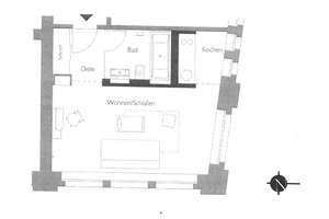 Möbliertes Apartment in zentraler Lage, sucht ab sofort neue(n) Mieter(in)