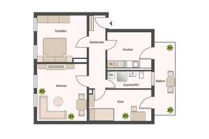 Attraktive Wohnung im 1. Obergeschoss mit Balkon und Tageslichtbad – 4155 Gohlis-Süd, Leipzig – Vorschaubild 18