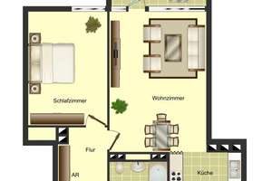 3-Zimmer-Wohnung in Bielefeld Baumheide – Schlehenweg 22, 33609 Heepen, Bielefeld – Vorschaubild 2