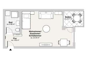 Modernes 1-Zimmer-Studio in Toplage der Wiehre – Rehlingstraße, Freiburg – 79100 Unterwiehre-Nord, Freiburg im Breisgau – Vorschaubild 11