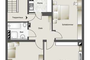 CHARMANTE BELLE ETAGE 3 ZIMMER WOHNUNG MIT BALKON IN DERENDORF – Die vollständige Adresse der Immobilie erhältst du vom Anbieter., 40476 Derendorf, Düsseldorf – Vorschaubild 14