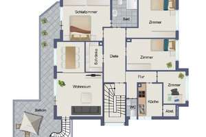 Vollständig renovierte 5-Zimmer-Wohnung in Karlsruhe Innenstadt West – Reinhold-Frank-Straße 15, 76135 Weststadt, Karlsruhe – Vorschaubild 2