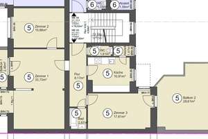 Provisionsfrei! Charmante 3,5-Zimmer-Wohnung mit großer, ruhiger Terrasse in Wiesbaden-Biebrich – Kasteler Str. 1, 65203 Biebrich, Wiesbaden – Vorschaubild 20