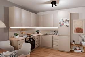 Barrierefreie Erdgeschosswohnung mit Loggia und großer Wohnküche