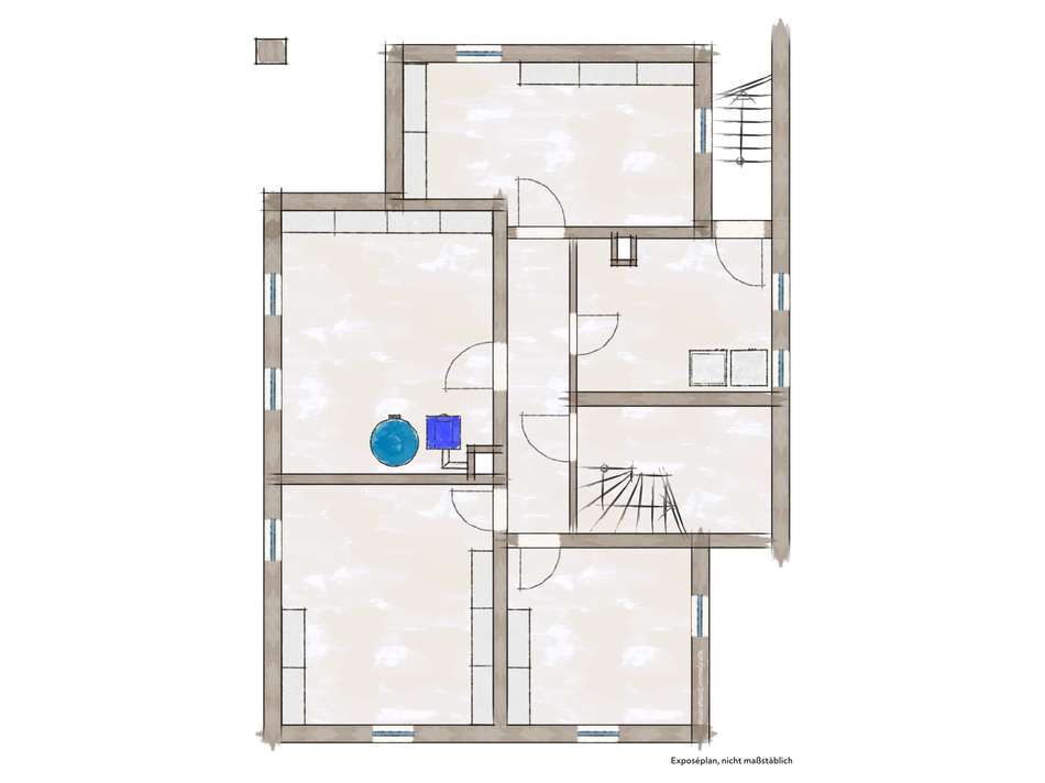 Grundriss-Skizze KG