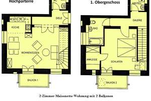 +Exklusive-2-Zimmer-Maisonette-Wohnung mit 2 Balkonen in direkter UNI-Nähe+ – Eisenstuckstraße 10, 1069 Südvorstadt-West, Dresden – Vorschaubild 2