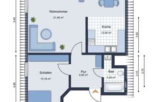 Einziehen und wohlfühlen! Voll möblierte 2-Raum-Wohnung mit ca. 58 m² im Herzen Rostocks! – Die vollständige Adresse der Immobilie erhältst du vom Anbieter., 18055 Stadtmitte, Rostock – Vorschaubild 15