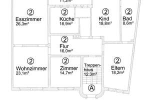 schicke, sanierte 5 - Zimmerwohnung mit Balkon, Dortmund Mitte