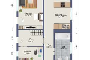 210 m² Wohlfühlfläche warten auf Vollendung auf einem 2.470 m² großen Grundstück in Katelbogen. – Die vollständige Adresse der Immobilie erhältst du vom Anbieter., 18246 Baumgarten – Vorschaubild 14