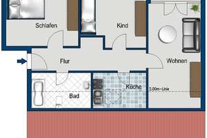 Schöne 3 Zimmer Wohnung in ruhiger Lage sucht neue Mieter! – Heinz-Bongartz-Str. 10, 1239 Lockwitz, Dresden – Vorschaubild 2