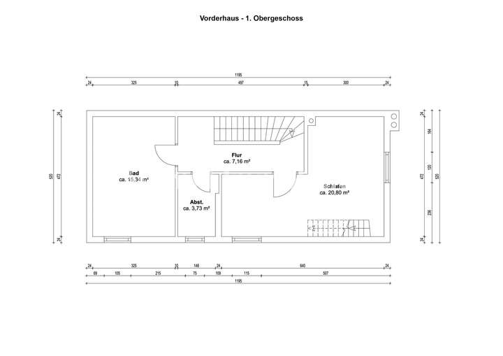 Grundriss Vorderhaus 1. OG