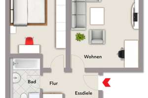 Vermietete 2,5-Zimmer-Wohnung in Durlach mit 2 Loggien & TG-Stellplatz – Die vollständige Adresse der Immobilie erhältst du vom Anbieter., 76227 Durlach, Karlsruhe – Vorschaubild 8