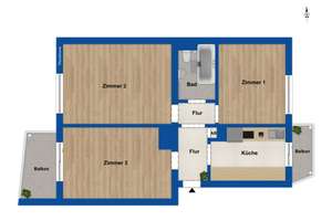 Schöne, vermietete 3-Zimmer-Wohnung in Neuostheim – Die vollständige Adresse der Immobilie erhältst du vom Anbieter., 68163 Neuostheim/Neuhermsheim, Mannheim – Vorschaubild 4