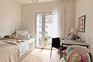 Möbliertes Neubau-Apartment (1. OG) mit Balkon für Studenten & Azubis - direkt an der Uni Augsburg! – Haunstetter Straße 232, 86179 Haunstetten-Nord, Augsburg – Vorschaubild 3