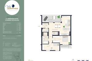Viva Agrippina: Stilvolles Penthouse mit Dachterrasse, 3-Zimmer, 92,48 m² – Riehler Straße 88, 50668 Neustadt/Nord, Köln – Vorschaubild 2