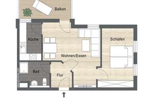 Sonniger Balkon & Moderne Einbauküche – Frankenbergstraße  24, 1159 Löbtau-Süd, Dresden – Vorschaubild 10