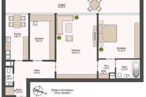 ROGERS: Helle Wohnung mit perfektem Grundriss und Westbalkon in ruhiger Lage – Die vollständige Adresse der Immobilie erhältst du vom Anbieter., 81825 Josephsburg, München – Vorschaubild 23