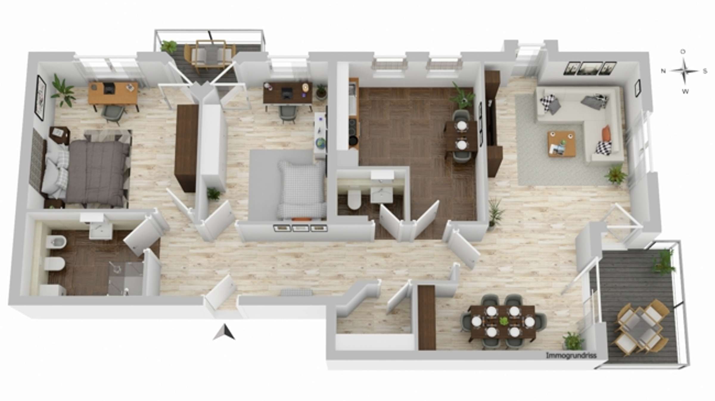 Großzügige 3-Zimmer-Eigentumswohnung mit Terrasse und Balkon in beliebter Lage von Weende