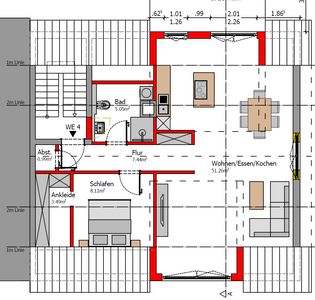 Stilvoll modernisiert: 3-Zimmer-Dachgeschosswohnung in Mainaschaff