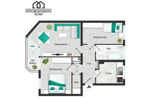 Helle 3-Zimmer-Wohnung mit Einbauküche - Modernes Wohnen in begehrter Lage von Salzgitter – Die vollständige Adresse der Immobilie erhältst du vom Anbieter., 38226 Lebenstedt, Salzgitter – Vorschaubild 17