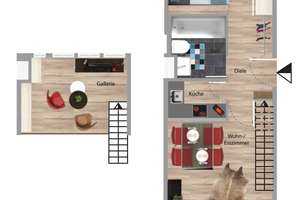 Dachgeschosswohnung für Kreative - zwischen Isar und Perlacher Forst – Die vollständige Adresse der Immobilie erhältst du vom Anbieter., 81545 Harlaching, München – Vorschaubild 2