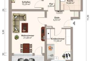 Schöne Eigentumswohnung mit West-Loggia in attraktiver Wohnlage von Bielefeld-Stieghorst – Die vollständige Adresse der Immobilie erhältst du vom Anbieter., 33605 Stieghorst, Bielefeld – Vorschaubild 21
