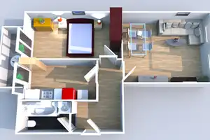*City Apartment* 2 Zimmer-Apartment Möbliert All-In* – Düsseldorf – Vorschaubild 13