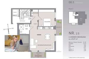 Ihr neues Zuhause in Zähringen – 2-Zimmer-Wohnung mit zwei Balkonen – 79108 Zähringen, Freiburg im Breisgau – Vorschaubild 5