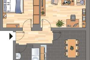 Anmieten und 500 EUR WM-Prämiengutschein sichern! Top moderne 2-Zimmer-Wohnung mit neuem Vinylboden – Mellinghofer Straße 68, 46047 Bermensfeld, Oberhausen – Vorschaubild 3