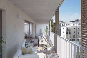 ** Stilvolle 2-Zimmer-Neubauwohnung mit außergewöhnlich großem Balkon | Erstbezug | ab 01.12.2026 ** – Kohlenstraße 27, 4107 Zentrum-Südost, Leipzig – Vorschaubild 1