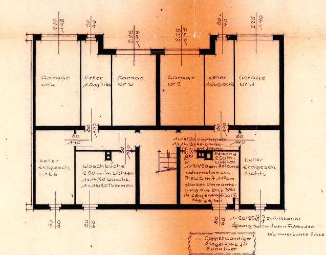 Kellergeschoss Haus B