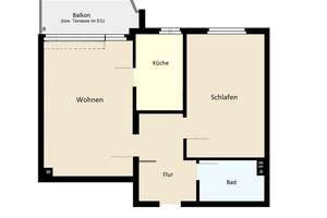2-Zimmer-Wohnung  mit kl. sep. Küche und  Terrasse ab 01.08.! – Georg-von-Boeselager-Str. 7, 53117 Auerberg, Bonn – Vorschaubild 7