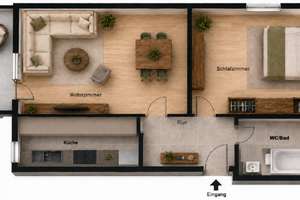 Für Eigennutzer & Kapitalanleger – 2-Zimmer-Wohnung mit Balkon & Garage in Opladen – 51381 Quettingen, Leverkusen – Vorschaubild 7