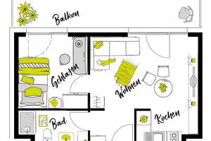 Möblierte Penthouse-Apartments im "Urban Living Berlin" - Nur für 1 Person! – Balatonstraße 1, 10319 Friedrichsfelde, Berlin – Vorschaubild 4