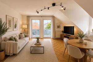 3-Zi.-DG-Wohnung mit ca. 70 m² in begehrter Lage Petersbergs – Balkon, EBK & Stellplatz!