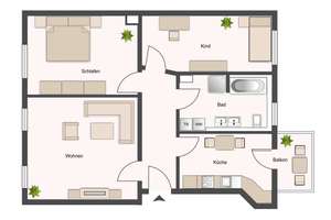 Stilvolle 3-Zimmer Wohnung I Hochparterre I Balkon I Stellplatz I Denkmalschutz I Kernsanierung 2010 – Die vollständige Adresse der Immobilie erhältst du vom Anbieter., 4179 Leutzsch, Leipzig – Vorschaubild 29