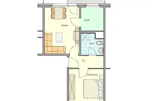 Schöne 2-Raum-Wohnung in Rostock - Lütten Klein – Helsinkier Straße 54, 18107 Rostock – Vorschaubild 3