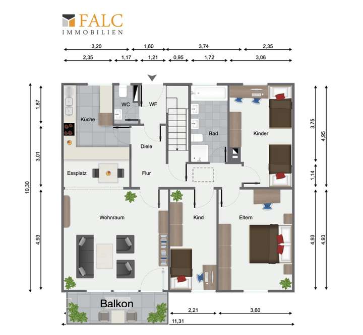 Grundriss Wohnung Obergeschoss