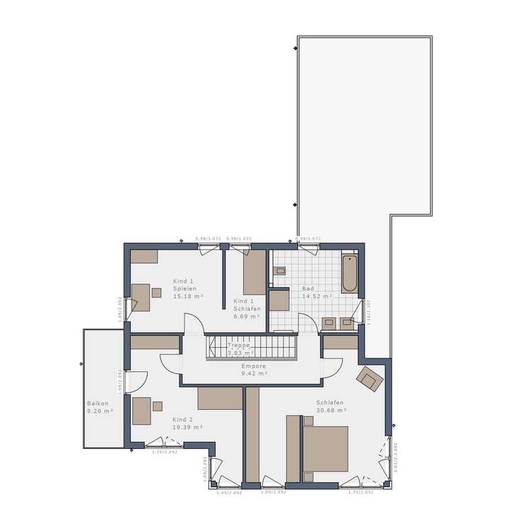 Grundriss Obergeschoss