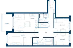 Moderne 4-Zimmer-Wohnung mit Loggia und durchdachtem Grundriss in Potsdam – Am Magazin  7, 14473 Südliche Innenstadt, Potsdam – Vorschaubild 17