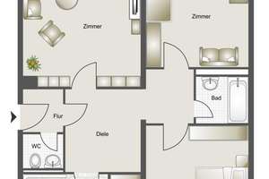 3-Zimmer Wohnung in Laer – Werner Hellweg 114, 44803 Laer, Bochum – Vorschaubild 2
